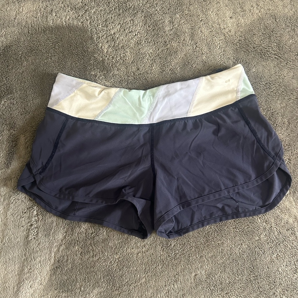 Lululemon Athletica Gray and White Athletic Shorts